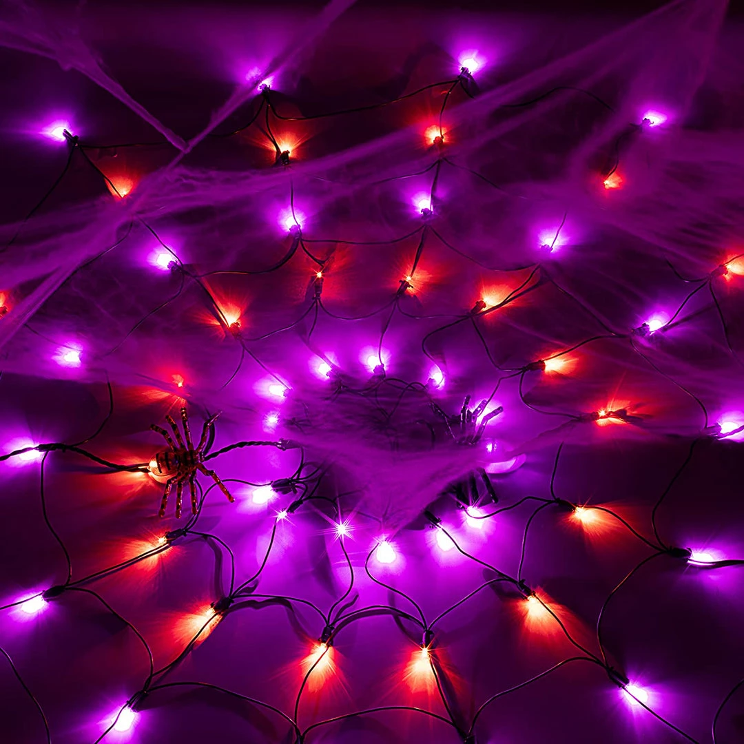 Joiedomi 59" Orange & Purple Spider Web All Holiday Decor 2 Joiedomi 59" Orange & Purple Spider Web All Holiday Decor