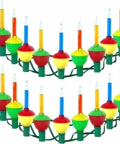Joiedomi 9 Count Multicolor Bubble String Lights, 2Pcs