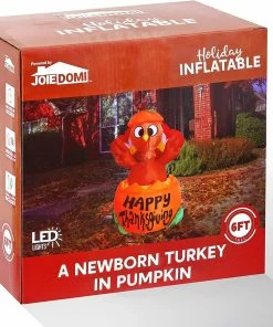 Joiedomi 6ft Thanksgiving Inflatable Turkey On Pumpkin 13 Joiedomi 6ft Thanksgiving Inflatable Turkey On Pumpkin