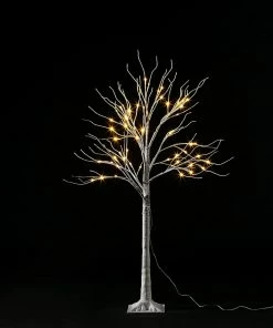 Joiedomi 4ft White Birch Tree Decoration With 64 LED Lights All Holiday Decor