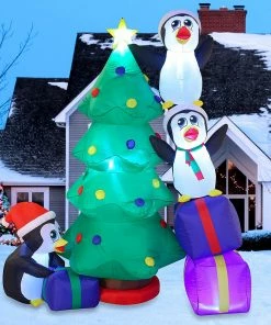Joiedomi 8ft Christmas Tree With Penguins