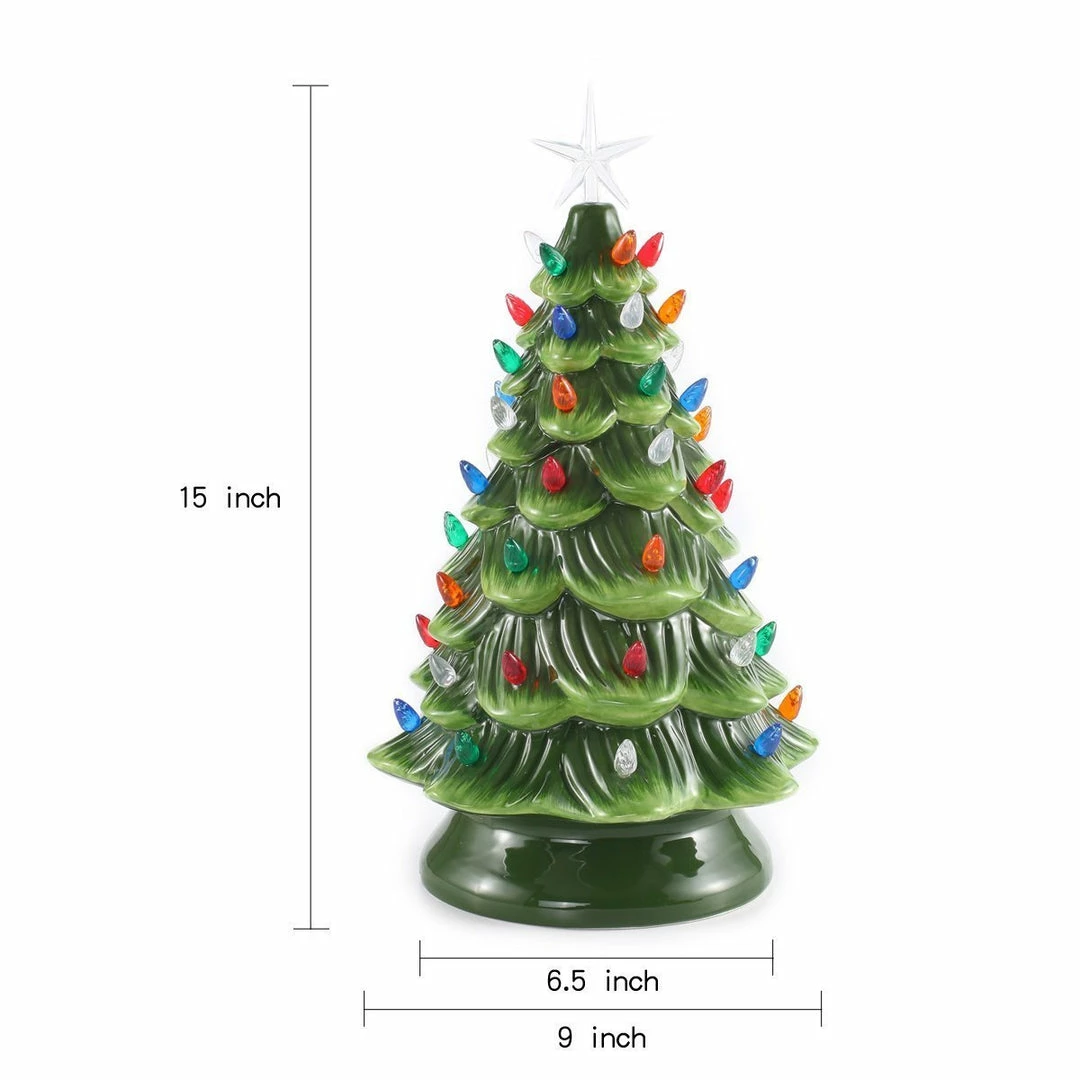 Joiedomi All Holiday Decor 15" Tabletop Pre-lit Ceramic Christmas Tree 2 Joiedomi All Holiday Decor 15" Tabletop Pre-lit Ceramic Christmas Tree