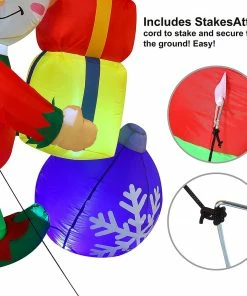 Joiedomi 6 Ft Tall Inflatable Elf Holding Gifts All Holiday Decor 12 Joiedomi 6 Ft Tall Inflatable Elf Holding Gifts All Holiday Decor