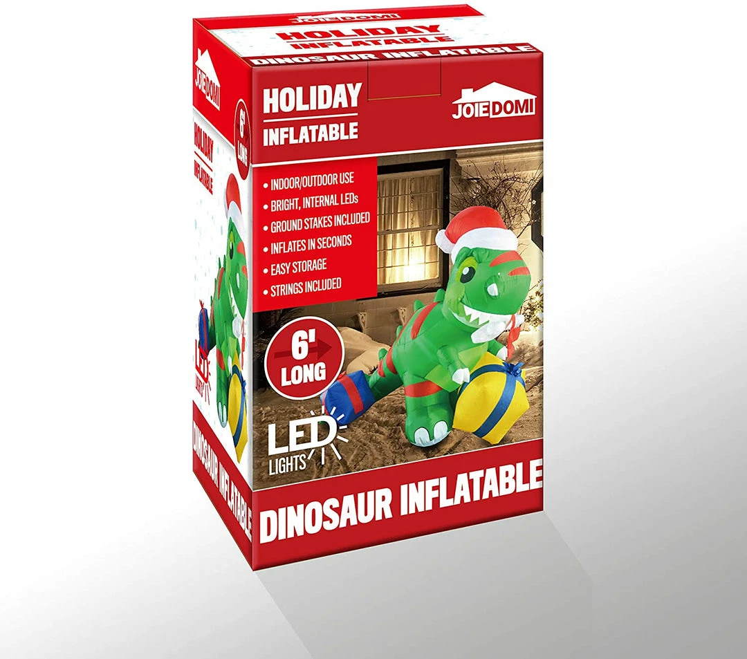 Joiedomi Christmas Large Dinosaur Inflatable (6 Ft) Inflatables 7 Joiedomi Christmas Large Dinosaur Inflatable (6 Ft) Inflatables