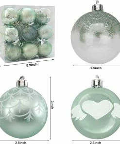 Joiedomi 18 Pcs 6CM Christmas Ornaments With Gradient Teal 7 Joiedomi 18 Pcs 6CM Christmas Ornaments With Gradient Teal