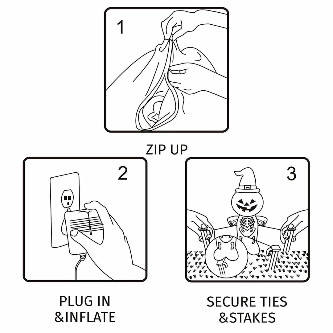 Joiedomi Tall Ghost With Witch Hat In Pumpkin Inflatable (4.5 Ft) 4 Joiedomi Tall Ghost With Witch Hat In Pumpkin Inflatable (4.5 Ft)