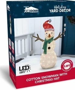 Joiedomi 3.5ft LED Yard Lights - Cotton Snowman With Christmas Hat