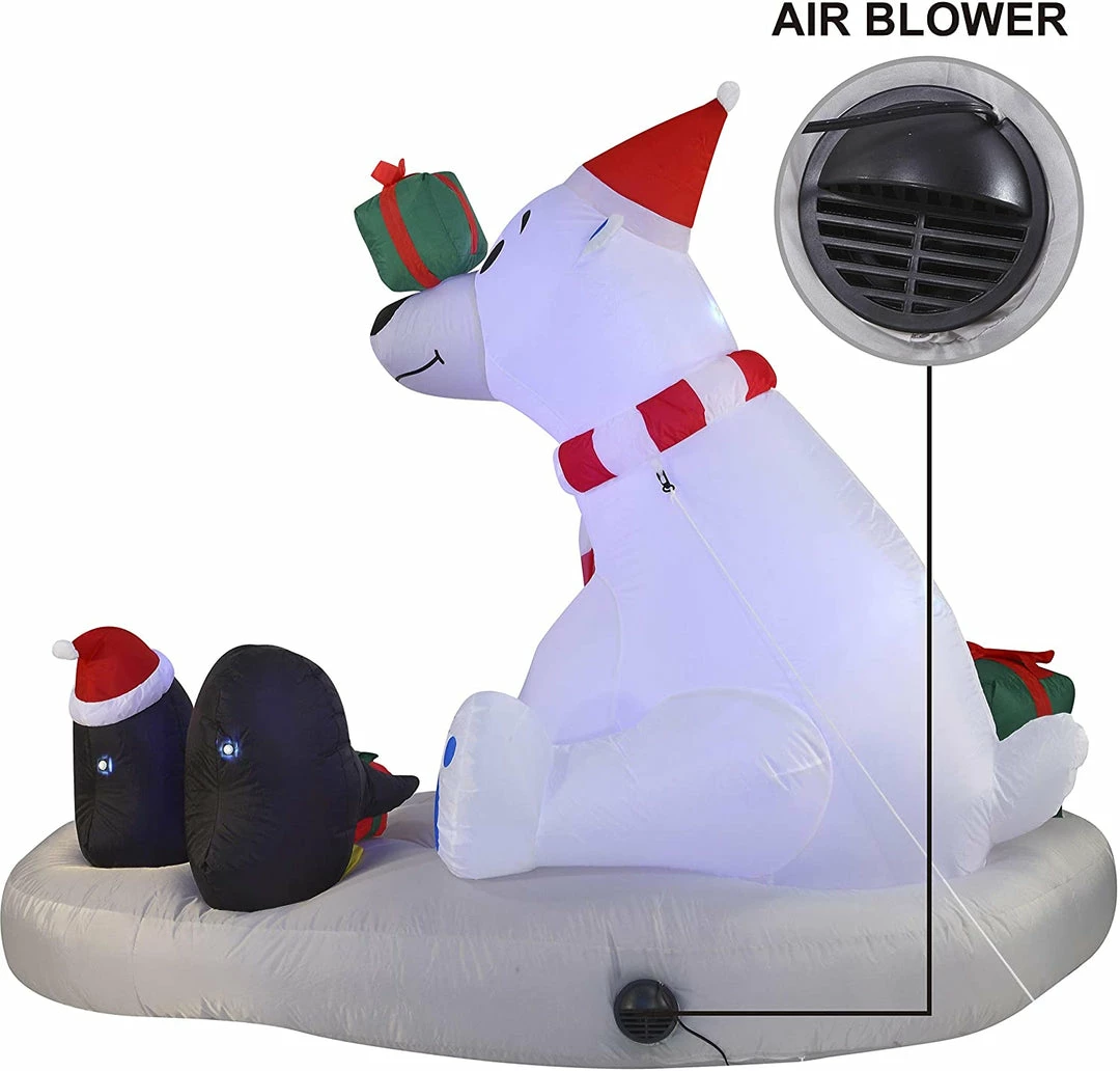 Joiedomi Inflatables Large Polar Bear Giveaway Gifts Inflatable (6 Ft) 4 Joiedomi Inflatables Large Polar Bear Giveaway Gifts Inflatable (6 Ft)