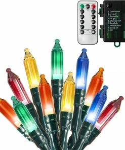 Joiedomi 17.3ft Christmas Multicolor 50 LED Green Wire String Lights