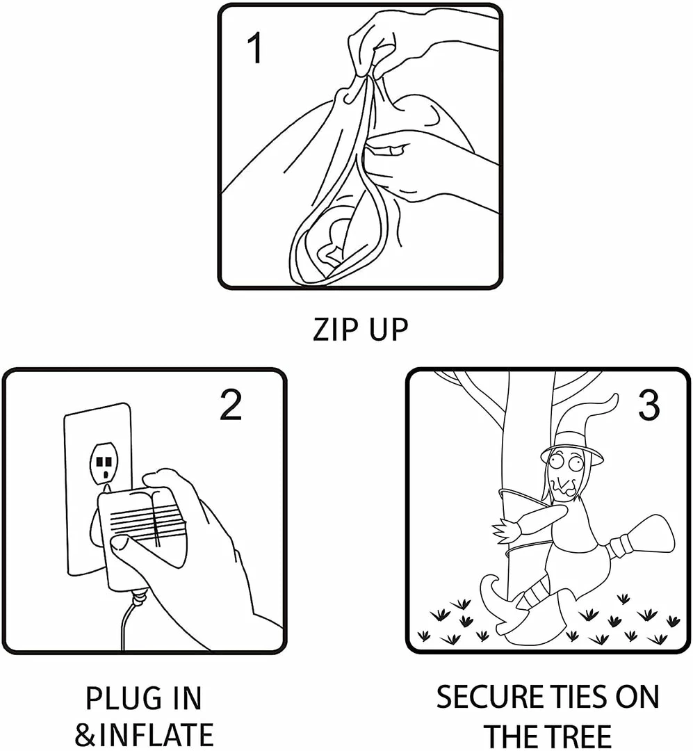 Joiedomi Tall Crashing Witch Into Tree Inflatable (4 Ft) 3 Joiedomi Tall Crashing Witch Into Tree Inflatable (4 Ft)