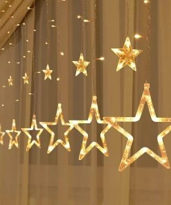 Joiedomi 2 Pack 138 LED Stars Fairy String Lights, Warm White