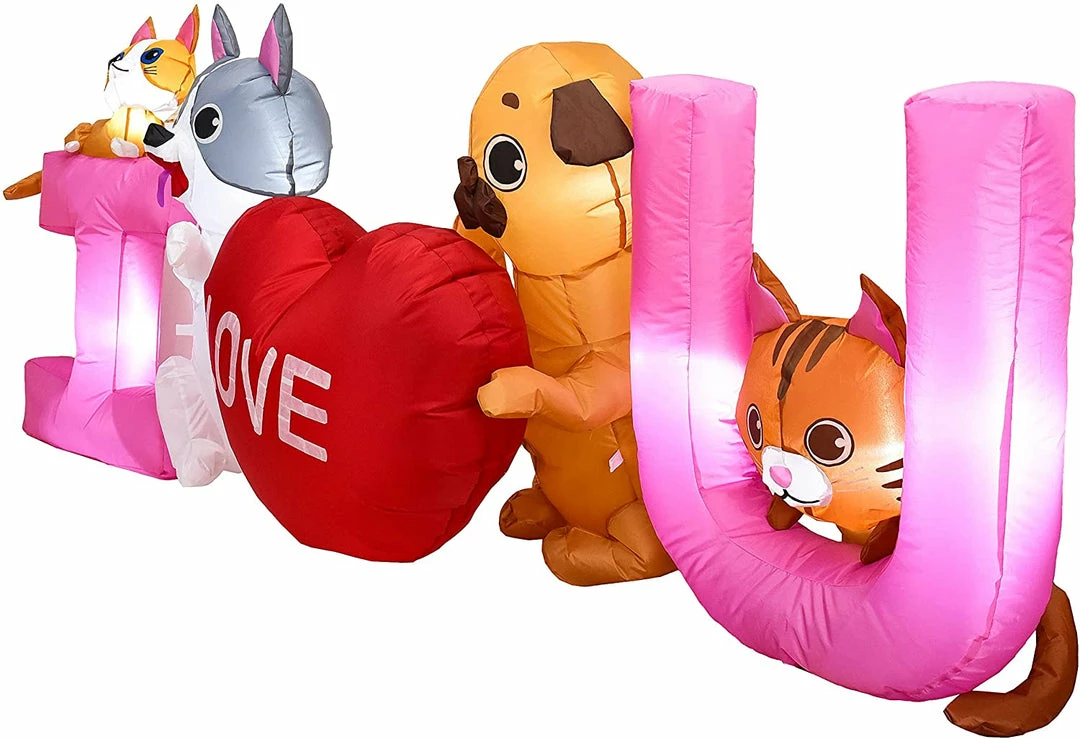 Joiedomi I Love U Cute Puppy And Kitty With LED Lights 5 Joiedomi I Love U Cute Puppy And Kitty With LED Lights