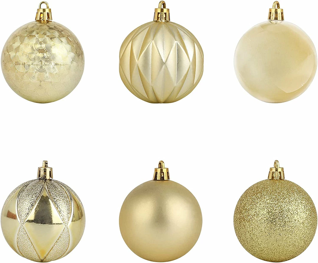 Joiedomi 2.36" Gold Baby Blue Christmas Ball Ornaments 24Pcs All Holiday Decor 1 Joiedomi 2.36" Gold Baby Blue Christmas Ball Ornaments 24Pcs All Holiday Decor