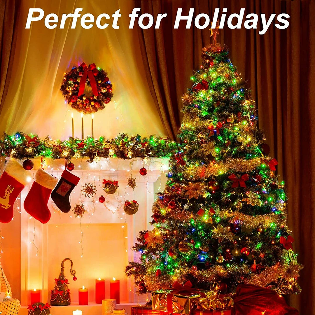 Joiedomi 78.75 FT 300 Count Christmas Multicolor Green Wire Holiday String Lights 6 Joiedomi 78.75 FT 300 Count Christmas Multicolor Green Wire Holiday String Lights