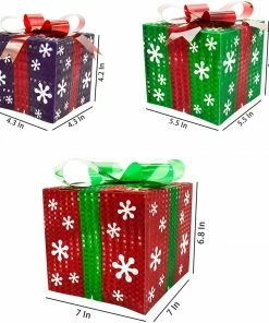 Joiedomi All Holiday Decor Christmas Light Boxes Decor (Snowflakes)