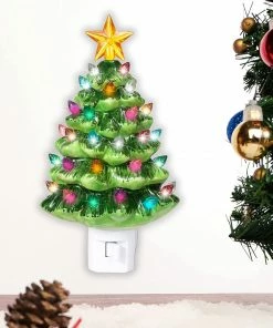 Joiedomi Ceramic Christmas Tree Night Light All Holiday Decor 10 Joiedomi Ceramic Christmas Tree Night Light All Holiday Decor