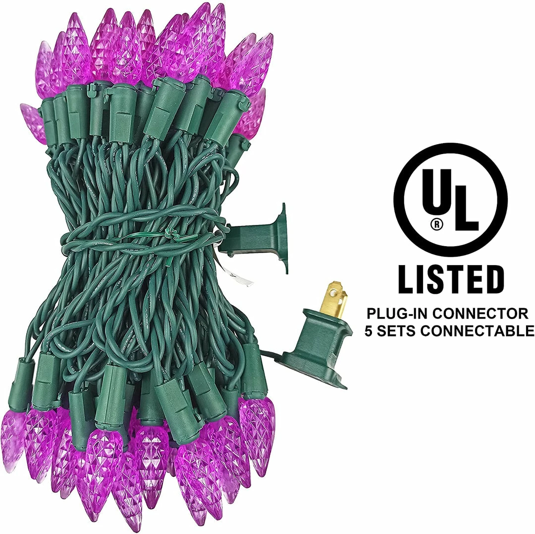 Joiedomi All Holiday Decor 24.2 Ft 70 Counts Of Purple String Light Set 5 Joiedomi All Holiday Decor 24.2 Ft 70 Counts Of Purple String Light Set