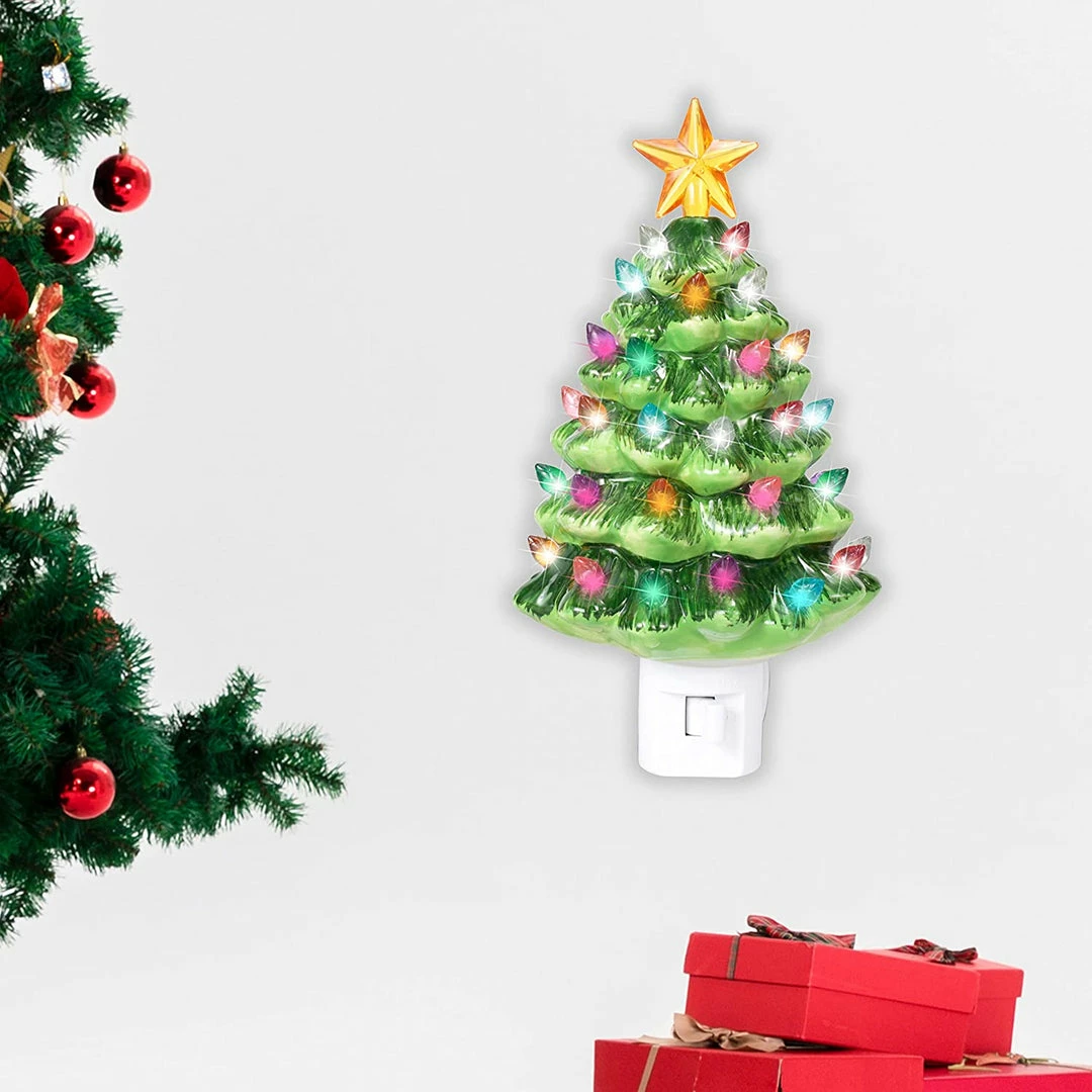 Joiedomi Ceramic Christmas Tree Night Light All Holiday Decor 5 Joiedomi Ceramic Christmas Tree Night Light All Holiday Decor