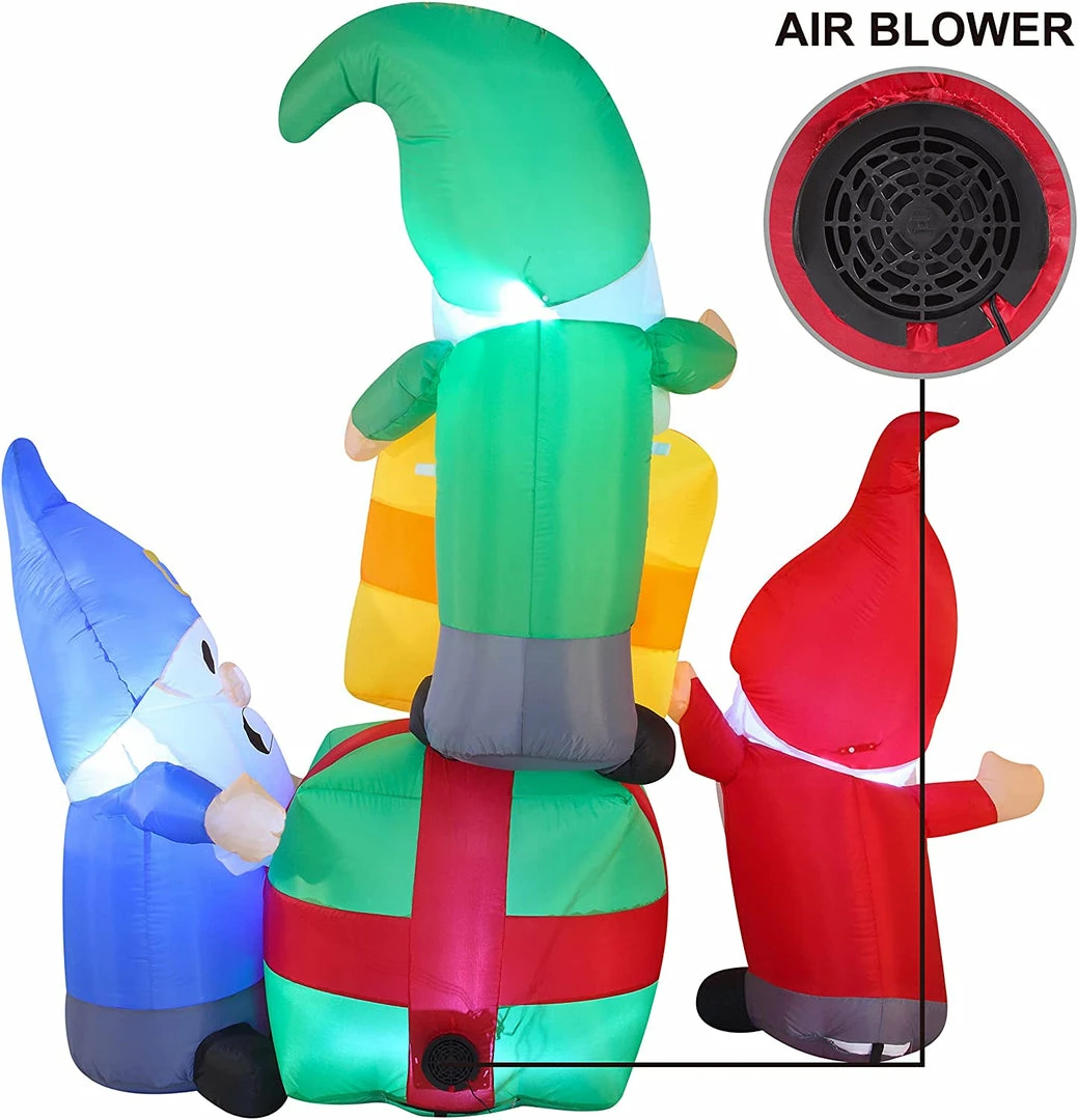 Joiedomi All Holiday Decor 6 FT Long Three Gnomes With Two Gifts 5 Joiedomi All Holiday Decor 6 FT Long Three Gnomes With Two Gifts