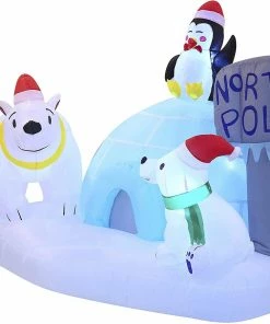 Joiedomi Large Christmas North Pole Inflatable (6 Ft) Inflatables