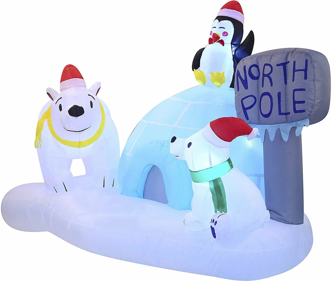 Joiedomi Large Christmas North Pole Inflatable (6 Ft) Inflatables 2 Joiedomi Large Christmas North Pole Inflatable (6 Ft) Inflatables