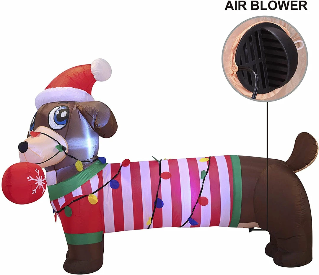 Joiedomi Large Christmas Puppy Inflatable (6 Ft) 3 Joiedomi Large Christmas Puppy Inflatable (6 Ft)