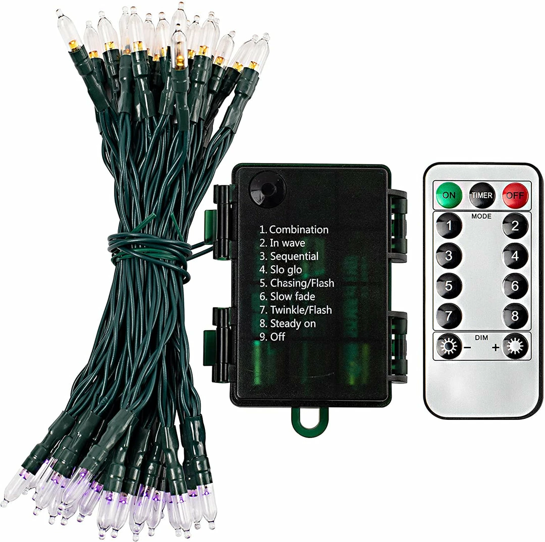 Joiedomi 17.3 FT Battery Powered Orange & Purple LED String Lights 3 Joiedomi 17.3 FT Battery Powered Orange & Purple LED String Lights