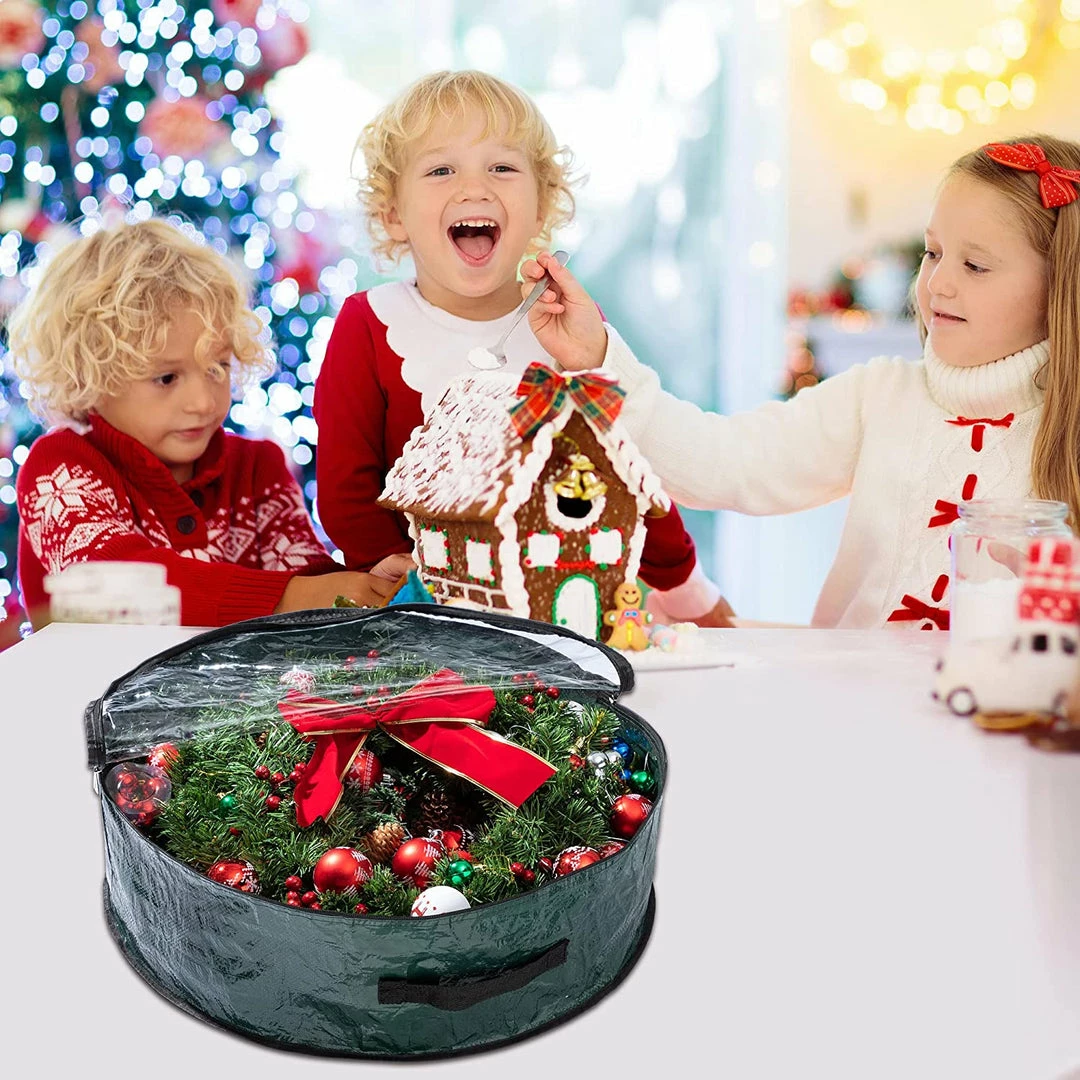 Joiedomi Organizer & Storage 62 Pack Christmas Wreath Green Storage Bag With Clear Window 6 Joiedomi Organizer & Storage 62 Pack Christmas Wreath Green Storage Bag With Clear Window