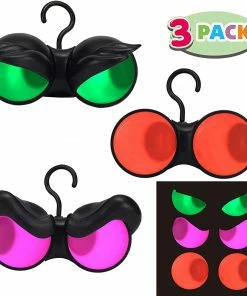 Joiedomi All Holiday Decor Halloween Flashing Peeping Eyes Lights (3 Pack); Neon