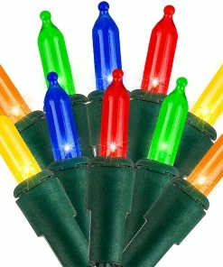 Joiedomi 131.25 FT 500 Count Christmas Multicolor Green Wire String Lights