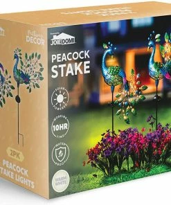 Joiedomi 2Pcs. Solar Pathway Lights Peacock Shaped Lawn Decor 11 Joiedomi 2Pcs. Solar Pathway Lights Peacock Shaped Lawn Decor