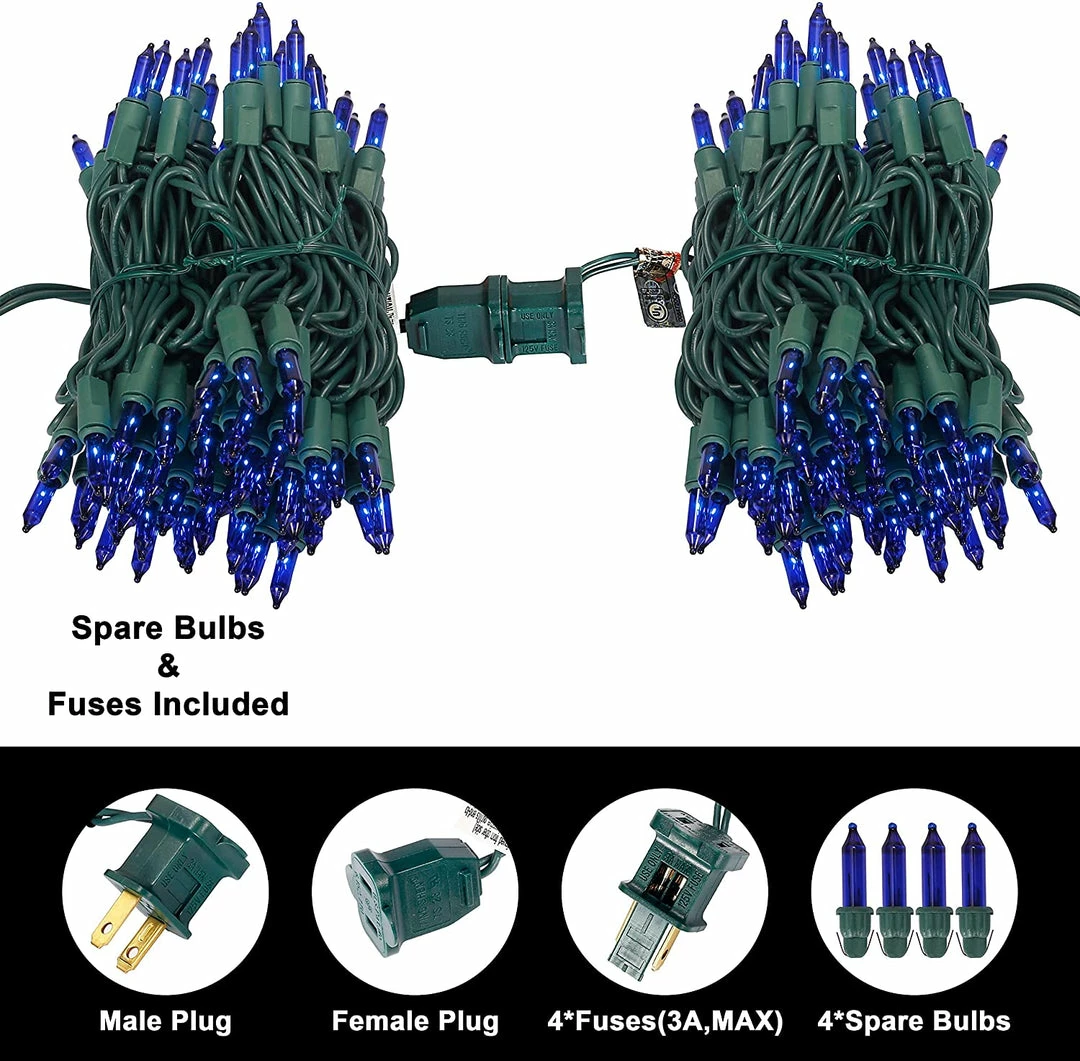 Joiedomi All Holiday Decor 3 Sets Of 100-Count Blue Incandescent Lights 3 Joiedomi All Holiday Decor 3 Sets Of 100-Count Blue Incandescent Lights