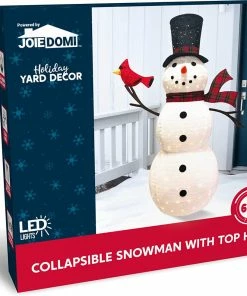 Joiedomi All Holiday Decor 6 FT Collapsible Snowman LED Yard Light