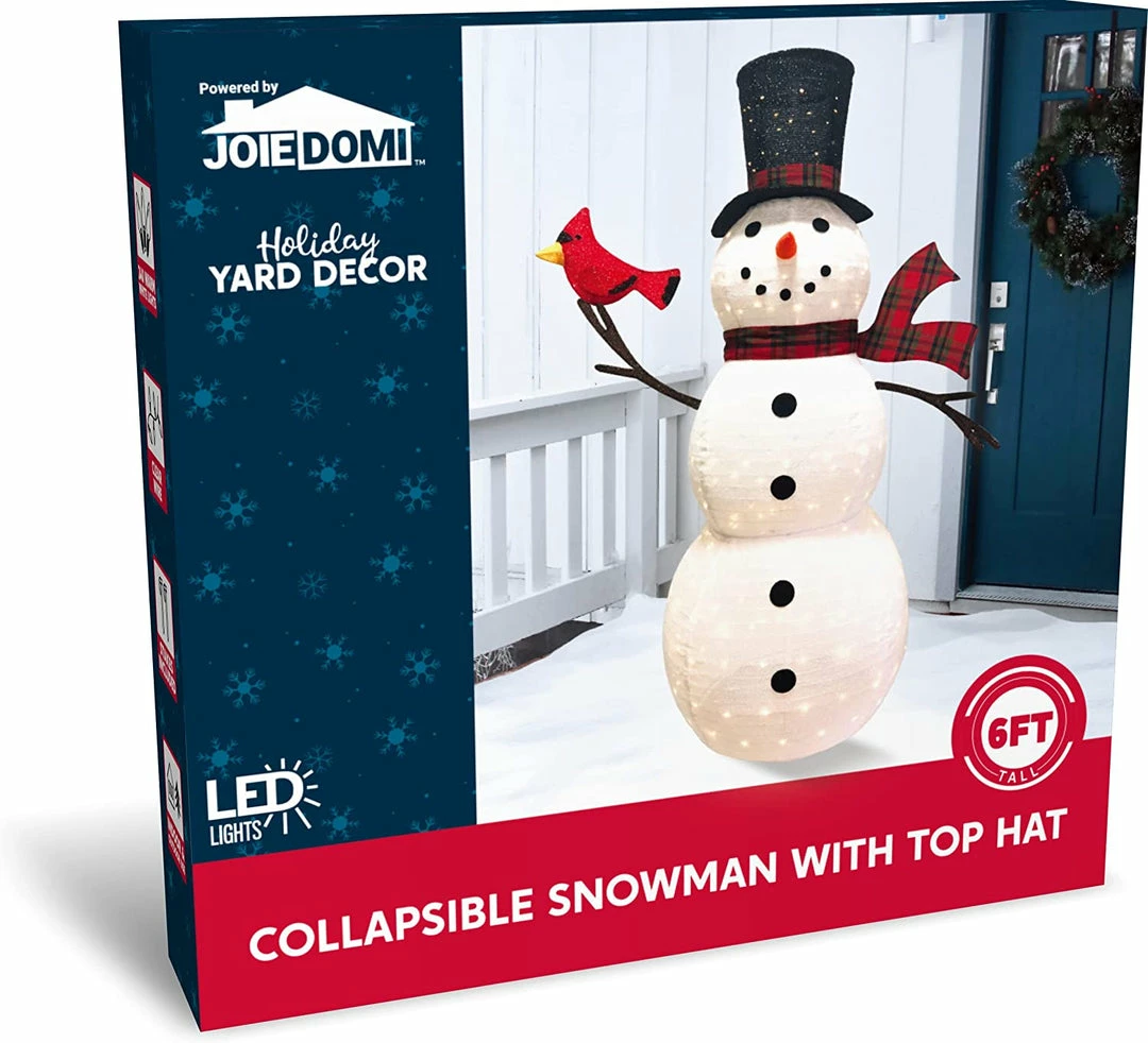 Joiedomi All Holiday Decor 6 FT Collapsible Snowman LED Yard Light 2 Joiedomi All Holiday Decor 6 FT Collapsible Snowman LED Yard Light
