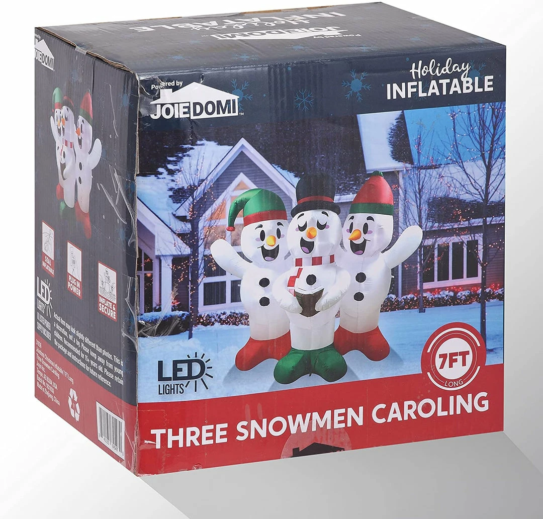 Joiedomi 6 FT Tall Inflatable Three Snowmen Caroling Inflatables 5 Joiedomi 6 FT Tall Inflatable Three Snowmen Caroling Inflatables
