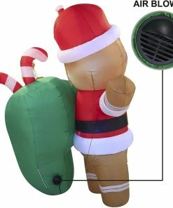 Joiedomi Inflatables Large Santa Helper Gingerbread Man Inflatable (6 Ft) 8 Joiedomi Inflatables Large Santa Helper Gingerbread Man Inflatable (6 Ft)