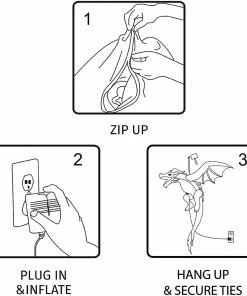 Joiedomi Inflatables Tall Hanging Flying Dragon Inflatable (5 Ft) 5 Joiedomi Inflatables Tall Hanging Flying Dragon Inflatable (5 Ft)