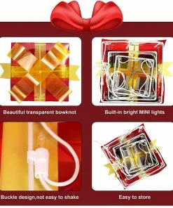 Joiedomi All Holiday Decor Christmas Lighted Boxes