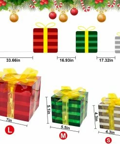 Joiedomi All Holiday Decor Christmas Lighted Boxes