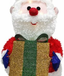 Joiedomi Outdoor Lighted Holiday Display 22in Collapsible Santa LED Yard Light