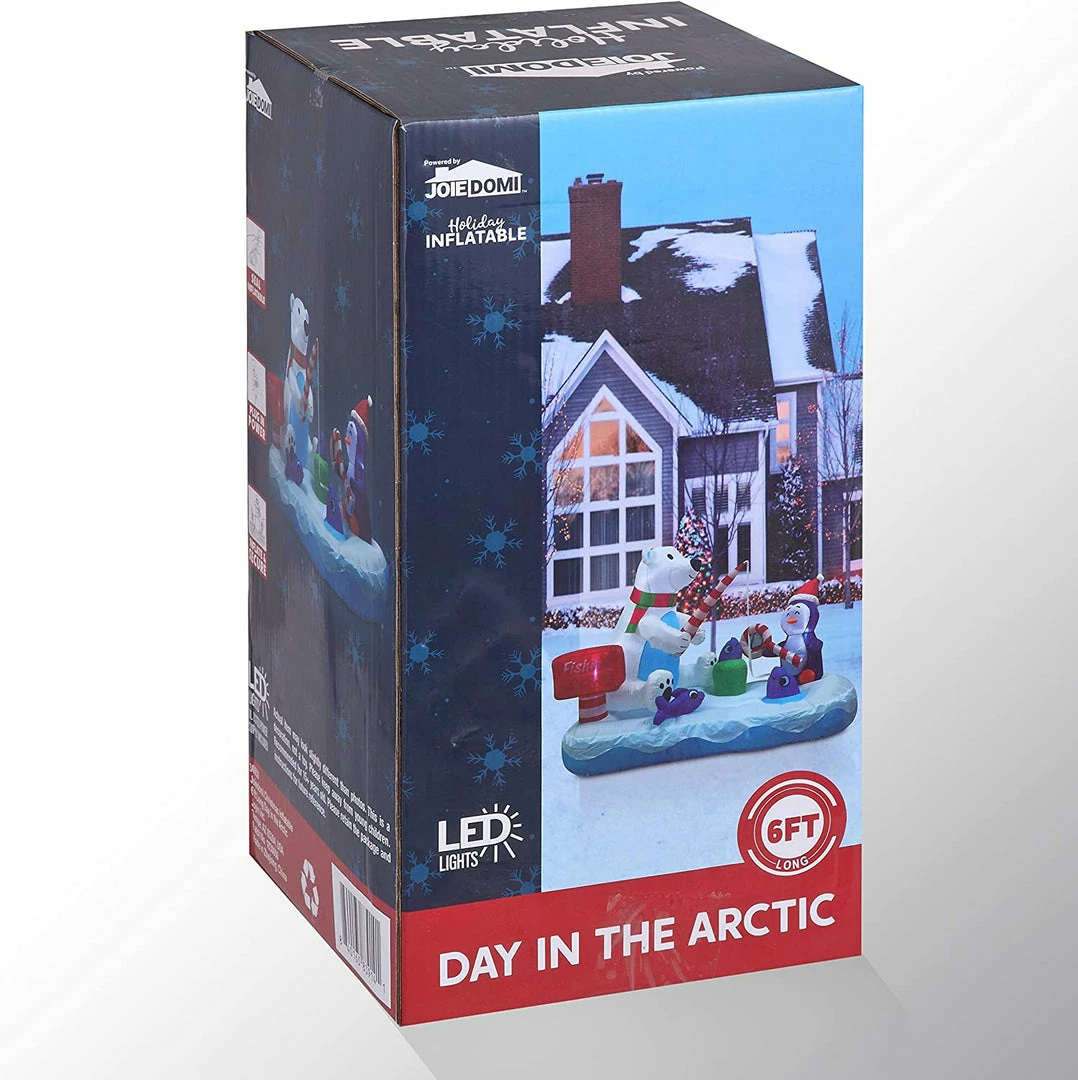 Joiedomi 6 FT Long Inflatable Fishing Hole Sign With Polar Bear Fishing 5 Joiedomi 6 FT Long Inflatable Fishing Hole Sign With Polar Bear Fishing