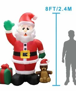 Joiedomi Jumbo Santa With Gift Box Inflatable (8 Ft) Inflatables 8 Joiedomi Jumbo Santa With Gift Box Inflatable (8 Ft) Inflatables