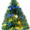 Joiedomi All Holiday Decor 24” DIY Tabletop Mini Christmas Tree Blue