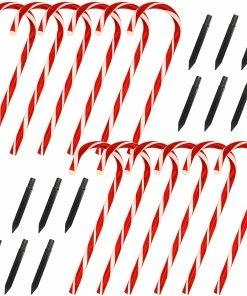 Joiedomi Pathway Lights Christmas Candy Cane Pathway Markers Lights 9 Joiedomi Pathway Lights Christmas Candy Cane Pathway Markers Lights