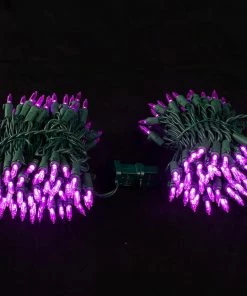 Joiedomi 52.5 FT 200 Count Christmas Purple Green Wire String Lights All Holiday Decor