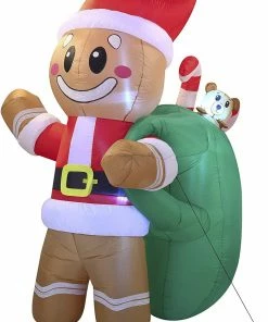 Joiedomi Inflatables Large Santa Helper Gingerbread Man Inflatable (6 Ft)