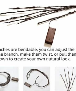 Joiedomi 3 Packs 20 LED Branch Lights, Warm White All Holiday Decor 11 Joiedomi 3 Packs 20 LED Branch Lights, Warm White All Holiday Decor