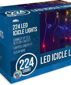 Joiedomi 224 LED Christmas Lights Icicle Lights, Multicolor 9 Joiedomi 224 LED Christmas Lights Icicle Lights, Multicolor
