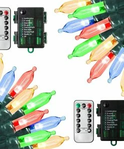 Joiedomi All Holiday Decor 34.6 FT Christmas 2x50 Count Multicolor LED Green Wire String Lights With Remote Control 15 Joiedomi All Holiday Decor 34.6 FT Christmas 2x50 Count Multicolor LED Green Wire String Lights With Remote Control
