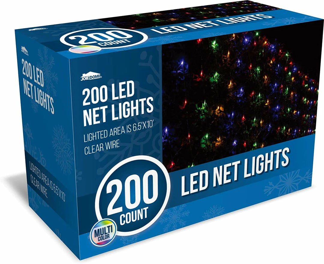Joiedomi 200 LED Christmas Net Lights, Multicolor 5 Joiedomi 200 LED Christmas Net Lights, Multicolor